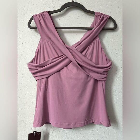 NWT OGL Eco-SkinKiss® Criss Cross Off Shoulder New Airy Brami Top - Rose Mauve - Picture 3 of 12